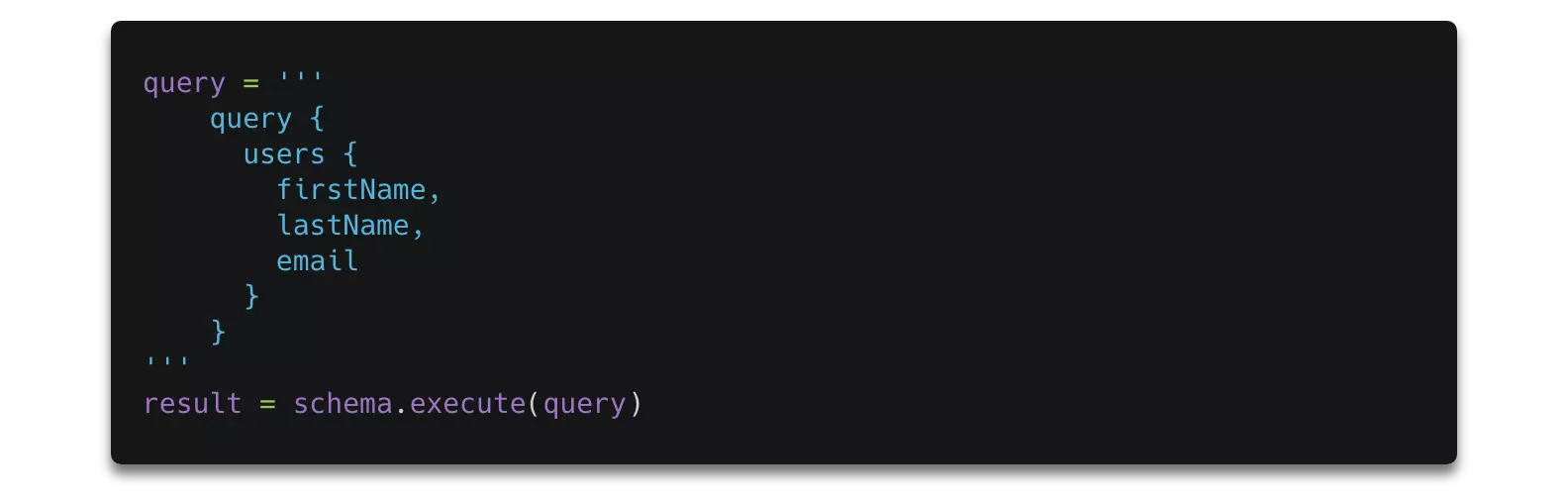 query simple schema