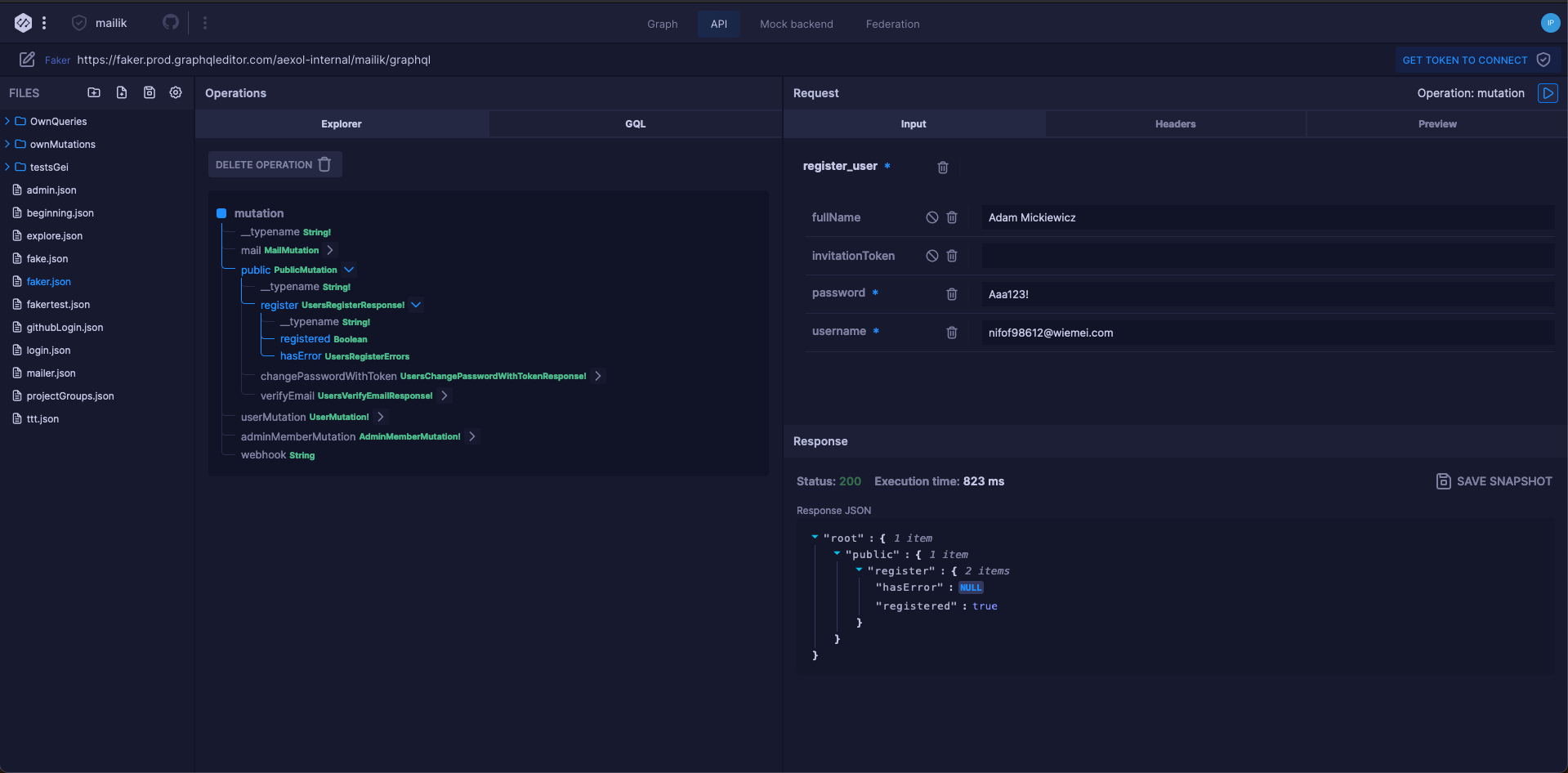 API Console